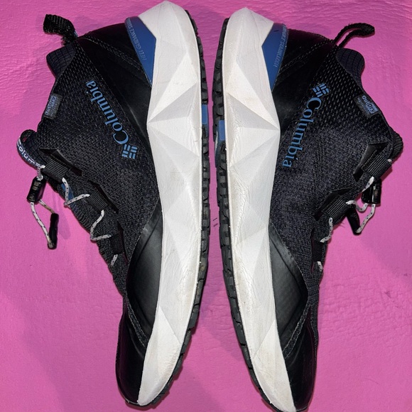 Columbia Black and Blue trail running Shoes women size 7.5 - Picture 4 of 9